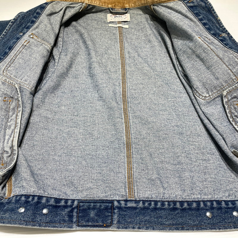 【中古品】【メンズ】 POLO RALPH LAUREN ポロ ラルフ ローレン 80's VINTAGE MALAYSIA DENIM JACKET 80年代 ヴィンテージ マレーシア製 デニムジャケット アウター 白タグ 147-260707-sa-19-tei サイズ：M カラー：インディゴ 万代Net店