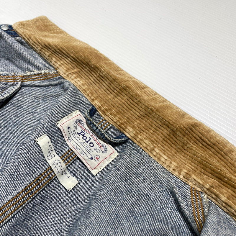 【中古品】【メンズ】 POLO RALPH LAUREN ポロ ラルフ ローレン 80's VINTAGE MALAYSIA DENIM JACKET 80年代 ヴィンテージ マレーシア製 デニムジャケット アウター 白タグ 147-260707-sa-19-tei サイズ：M カラー：インディゴ 万代Net店