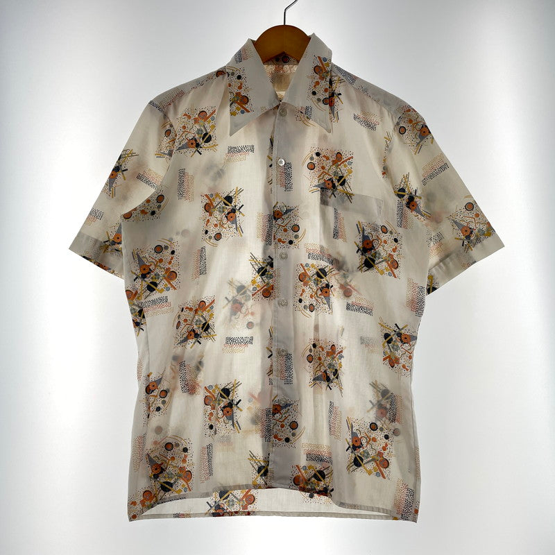 【現状渡し品】【メンズ】 MONTGOMERY WORD モンゴメリーメリー ワールド 70's VINTAGE S/S SHIRT 70年代 ヴィンテージ ショートスリーブ シャツ 半袖 トップス 145-260723-sa-09-tei サイズ：不明 カラー：総柄 万代Net店
