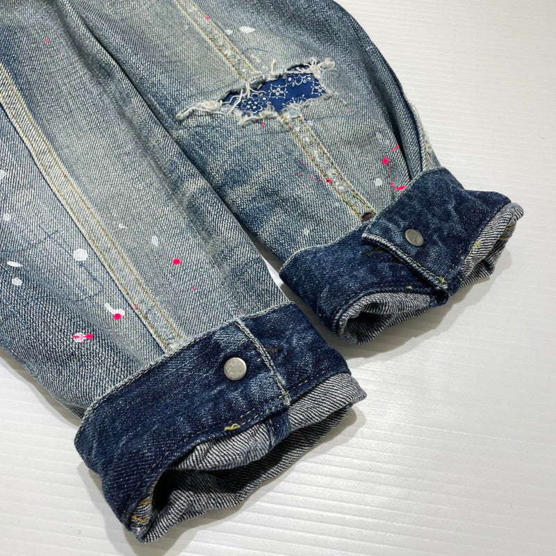 【中古品】【メンズ】 SEQUEL シークウェル DAMAGE DENIM JACKET ダメージ デニム ジャケット アウター 142-260707-sa-14-tei サイズ：S カラー：インディゴ 万代Net店