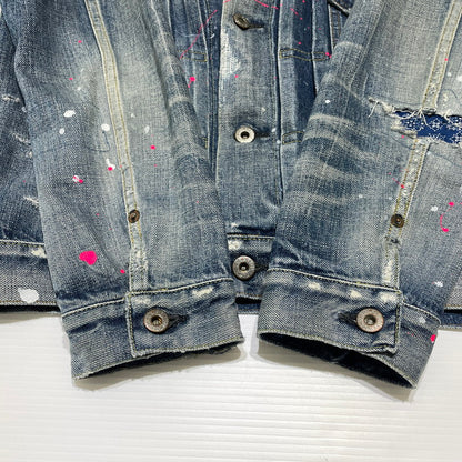 【中古品】【メンズ】 SEQUEL シークウェル DAMAGE DENIM JACKET ダメージ デニム ジャケット アウター 142-260707-sa-14-tei サイズ：S カラー：インディゴ 万代Net店