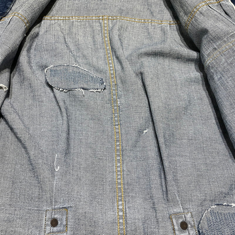 【中古品】【メンズ】 SEQUEL シークウェル DAMAGE DENIM JACKET ダメージ デニム ジャケット アウター 142-260707-sa-14-tei サイズ：S カラー：インディゴ 万代Net店