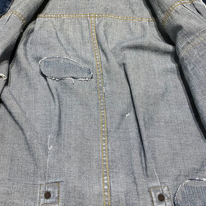 【中古品】【メンズ】 SEQUEL シークウェル DAMAGE DENIM JACKET ダメージ デニム ジャケット アウター 142-260707-sa-14-tei サイズ：S カラー：インディゴ 万代Net店