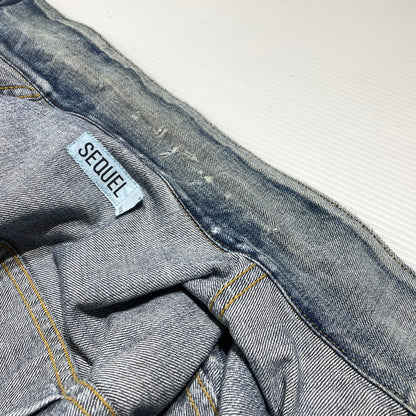 【中古品】【メンズ】 SEQUEL シークウェル DAMAGE DENIM JACKET ダメージ デニム ジャケット アウター 142-260707-sa-14-tei サイズ：S カラー：インディゴ 万代Net店