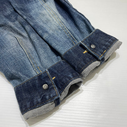 【中古品】【メンズ】 UNIFOAM EXEPERIMENT ユニフォーム エクスペリメント DAMAGE DENIM JACKET UE-220032 ダメージ デニム ジャケット アウター 142-260707-sa-12-tei サイズ：1 カラー：インディゴ 万代Net店