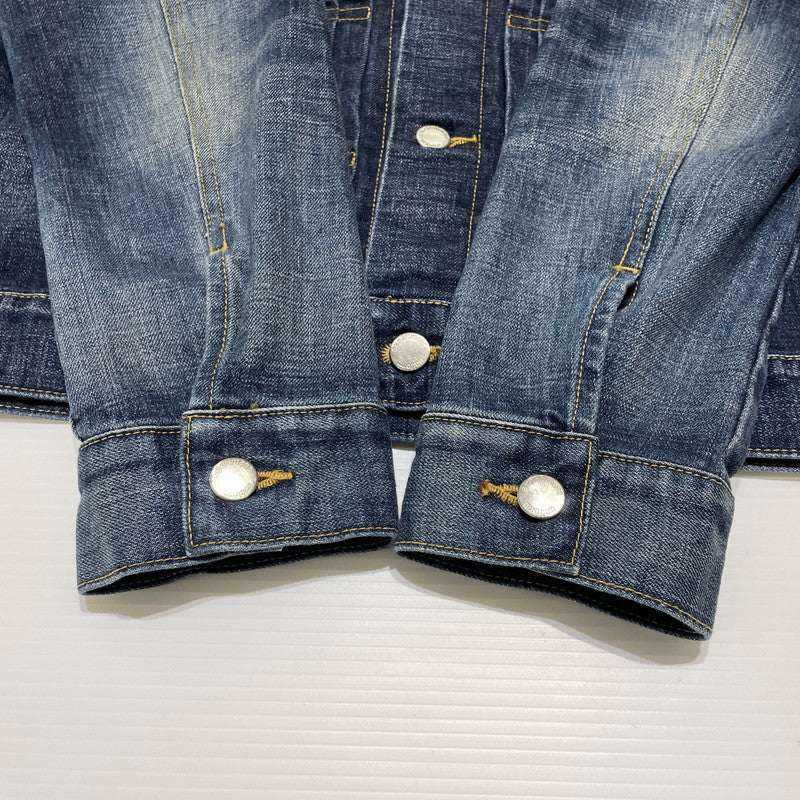 【中古品】【メンズ】 UNIFOAM EXEPERIMENT ユニフォーム エクスペリメント DAMAGE DENIM JACKET UE-220032 ダメージ デニム ジャケット アウター 142-260707-sa-12-tei サイズ：1 カラー：インディゴ 万代Net店
