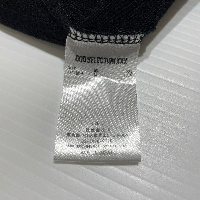 【中古品】【メンズ】 GODSELECTION XXX ゴッドセレクション トリプルエックス BOXLOGO L/S TEE ボックスロゴ ロングスリーブ Ｔシャツ 長袖 トップス 142-260707-sa-03-tei サイズ：L カラー：ブラック 万代Net店