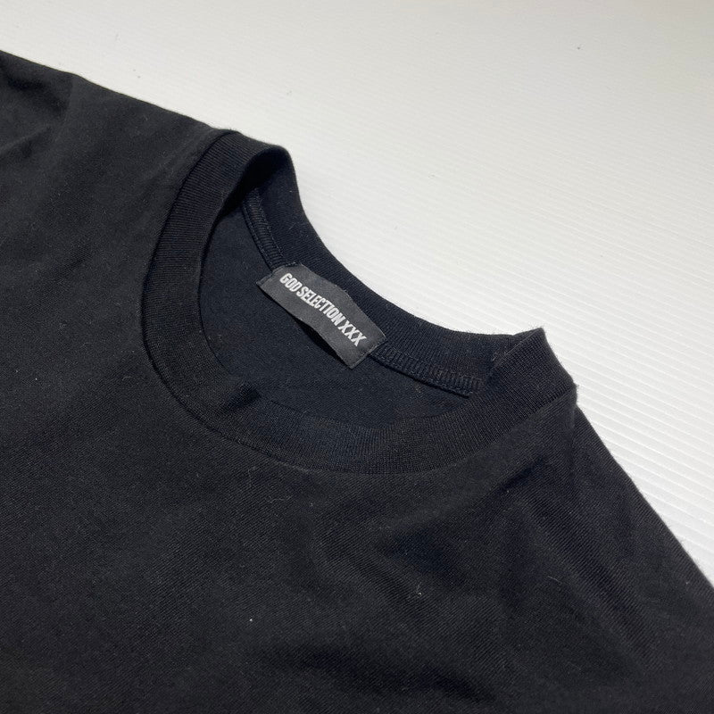 【中古品】【メンズ】 GODSELECTION XXX ゴッドセレクション トリプルエックス BOXLOGO L/S TEE ボックスロゴ ロングスリーブ Ｔシャツ 長袖 トップス 142-260707-sa-03-tei サイズ：L カラー：ブラック 万代Net店