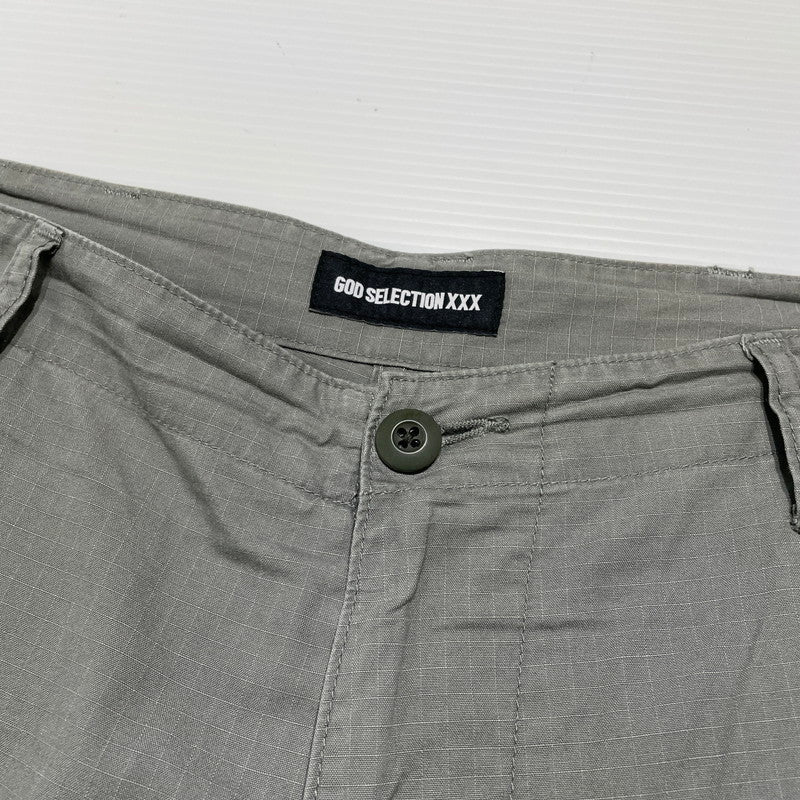 【中古品】【メンズ】 GOD SELECTION XXX ゴッド セレクション トリプルエックス RIPSTOP CARGO PANTS リップストップ カーゴ パンツ ボトムス 153-260707-sa-24-tei サイズ：L カラー：カーキ 万代Net店