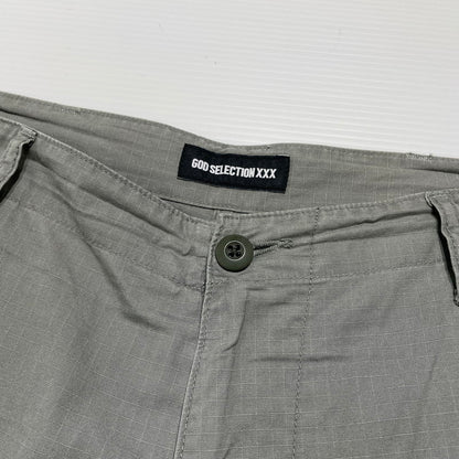【中古品】【メンズ】 GOD SELECTION XXX ゴッド セレクション トリプルエックス RIPSTOP CARGO PANTS リップストップ カーゴ パンツ ボトムス 153-260707-sa-24-tei サイズ：L カラー：カーキ 万代Net店