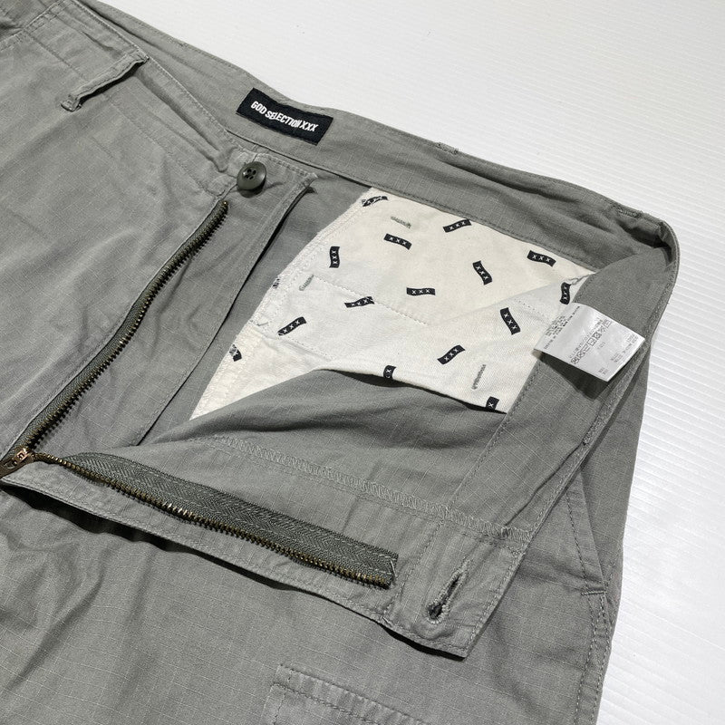 【中古品】【メンズ】 GOD SELECTION XXX ゴッド セレクション トリプルエックス RIPSTOP CARGO PANTS リップストップ カーゴ パンツ ボトムス 153-260707-sa-24-tei サイズ：L カラー：カーキ 万代Net店