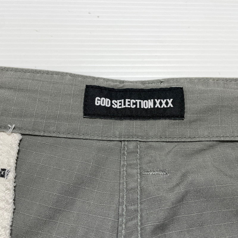 【中古品】【メンズ】 GOD SELECTION XXX ゴッド セレクション トリプルエックス RIPSTOP CARGO PANTS リップストップ カーゴ パンツ ボトムス 153-260707-sa-24-tei サイズ：L カラー：カーキ 万代Net店