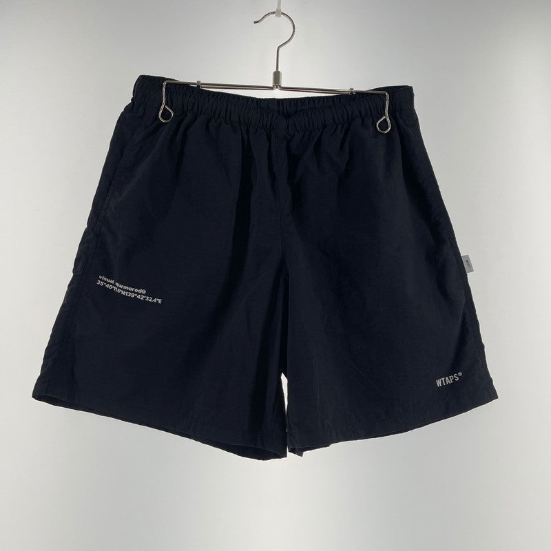 【中古品】【メンズ】 WTAPS ダブルタップス ACADEMY SHORTS NYLON. TAFFETA 221BRDT-PTM09 アカデミー ショーツ ナイロン タフタ ボトムス 153-260707-sa-23-tei サイズ：02 カラー：ブラック 万代Net店