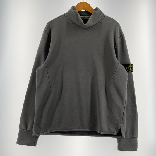 【中古品】【メンズ】 STONE ISLAND ストーン アイランド PATCH MOCK NECK SWEAT 3515647 パッチ付き モックネックスウェット 長袖 トップス トレーナー 141-260707-sa-08-tei サイズ：M カラー：グレー 万代Net店
