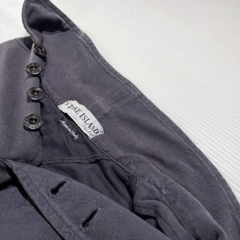 【中古品】【メンズ】 STONE ISLAND ストーン アイランド EMBROIDERED SLEEVE L/S POLOSHIRT 袖刺繍 長袖 ポロシャツ 141-260707-sa-05-tei サイズ：M カラー：グレー 万代Net店