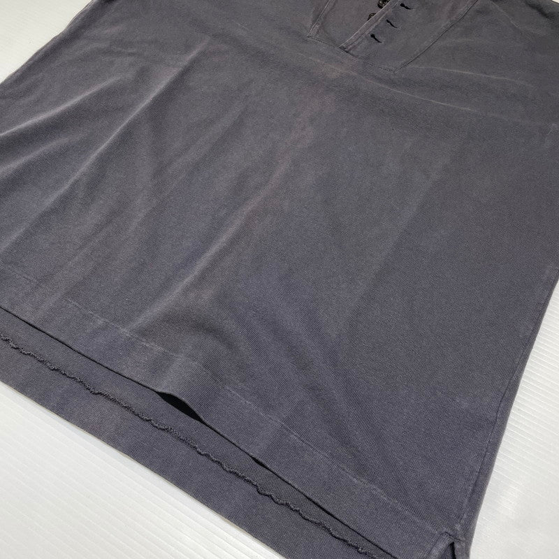 【中古品】【メンズ】 STONE ISLAND ストーン アイランド EMBROIDERED SLEEVE L/S POLOSHIRT 袖刺繍 長袖 ポロシャツ 141-260707-sa-05-tei サイズ：M カラー：グレー 万代Net店