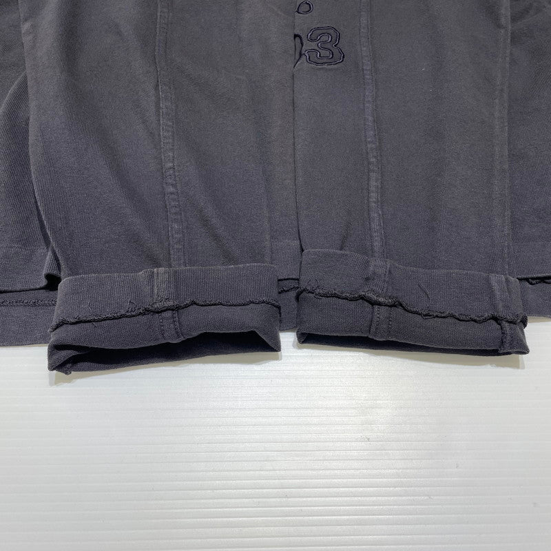 【中古品】【メンズ】 STONE ISLAND ストーン アイランド EMBROIDERED SLEEVE L/S POLOSHIRT 袖刺繍 長袖 ポロシャツ 141-260707-sa-05-tei サイズ：M カラー：グレー 万代Net店