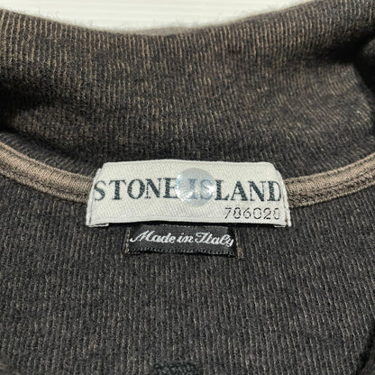 【中古品】【メンズ】 STONE ISLAND ストーン アイランド HALF ZIP SWEATER ハーフ ジップ スウェット 長袖 トップス トレーナー 141-260707-sa-06-tei サイズ：L カラー：グレー系/ブラウン系 万代Net店
