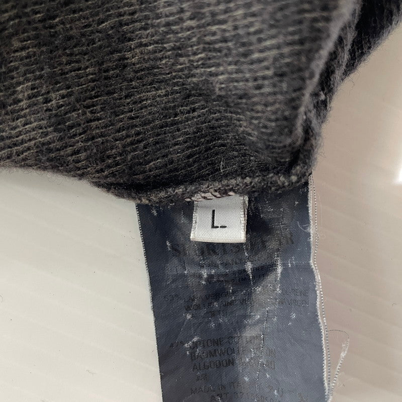 【中古品】【メンズ】 STONE ISLAND ストーン アイランド HALF ZIP SWEATER ハーフ ジップ スウェット 長袖 トップス トレーナー 141-260707-sa-06-tei サイズ：L カラー：グレー系/ブラウン系 万代Net店