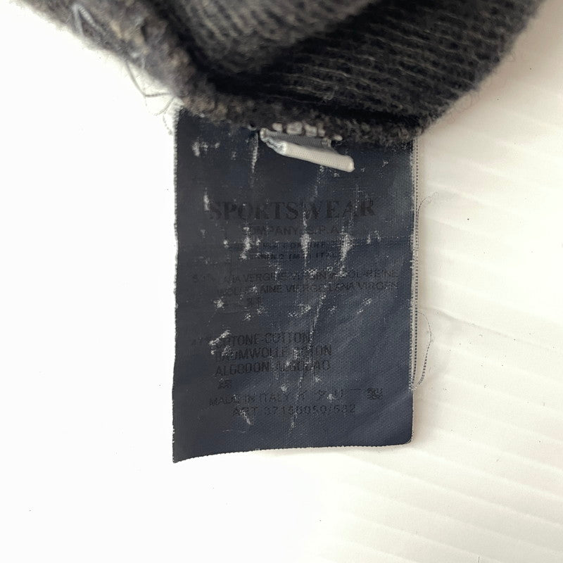 【中古品】【メンズ】 STONE ISLAND ストーン アイランド HALF ZIP SWEATER ハーフ ジップ スウェット 長袖 トップス トレーナー 141-260707-sa-06-tei サイズ：L カラー：グレー系/ブラウン系 万代Net店