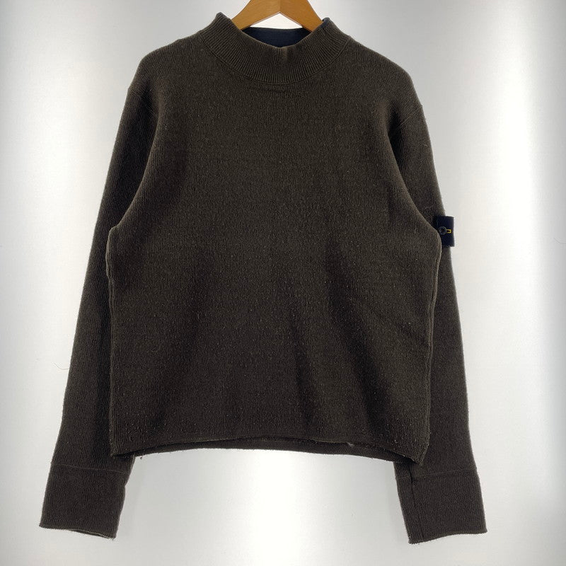 【中古品】【メンズ】 STONE ISLAND ストーン アイランド PATCH WOOLSWEATER パッチ付き ウールセーター 長袖 トップス 141-260707-sa-09-tei サイズ：M カラー：カーキ 万代Net店