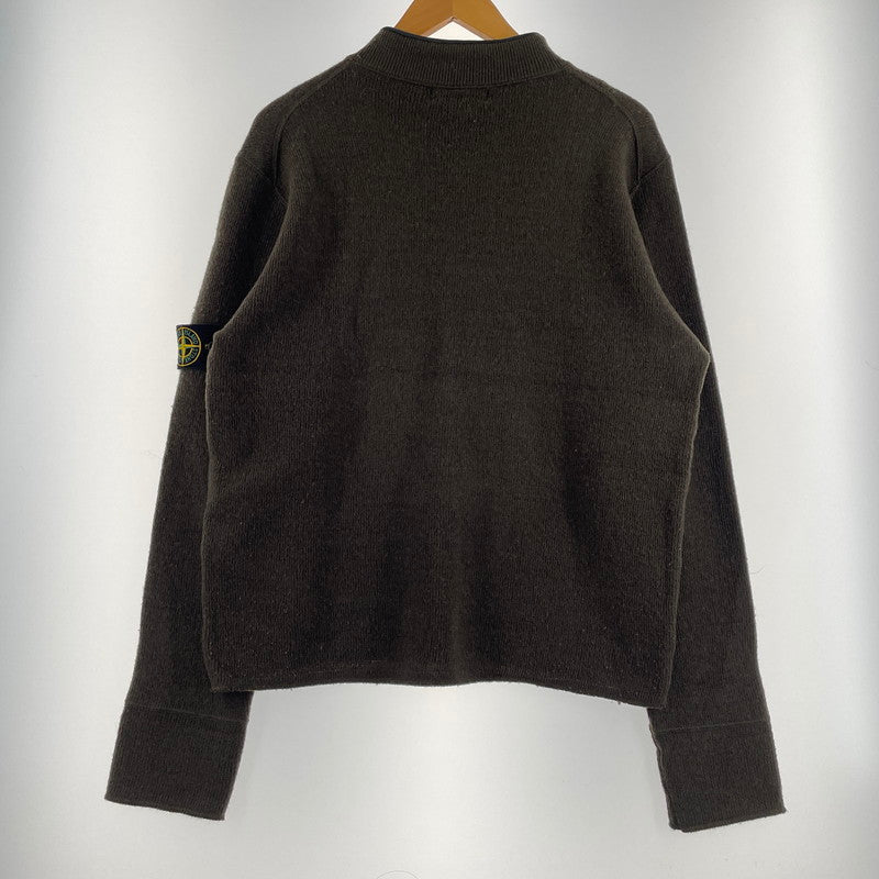 【中古品】【メンズ】 STONE ISLAND ストーン アイランド PATCH WOOLSWEATER パッチ付き ウールセーター 長袖 トップス 141-260707-sa-09-tei サイズ：M カラー：カーキ 万代Net店