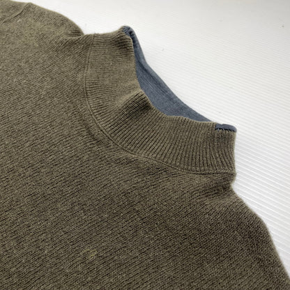 【中古品】【メンズ】 STONE ISLAND ストーン アイランド PATCH WOOLSWEATER パッチ付き ウールセーター 長袖 トップス 141-260707-sa-09-tei サイズ：M カラー：カーキ 万代Net店