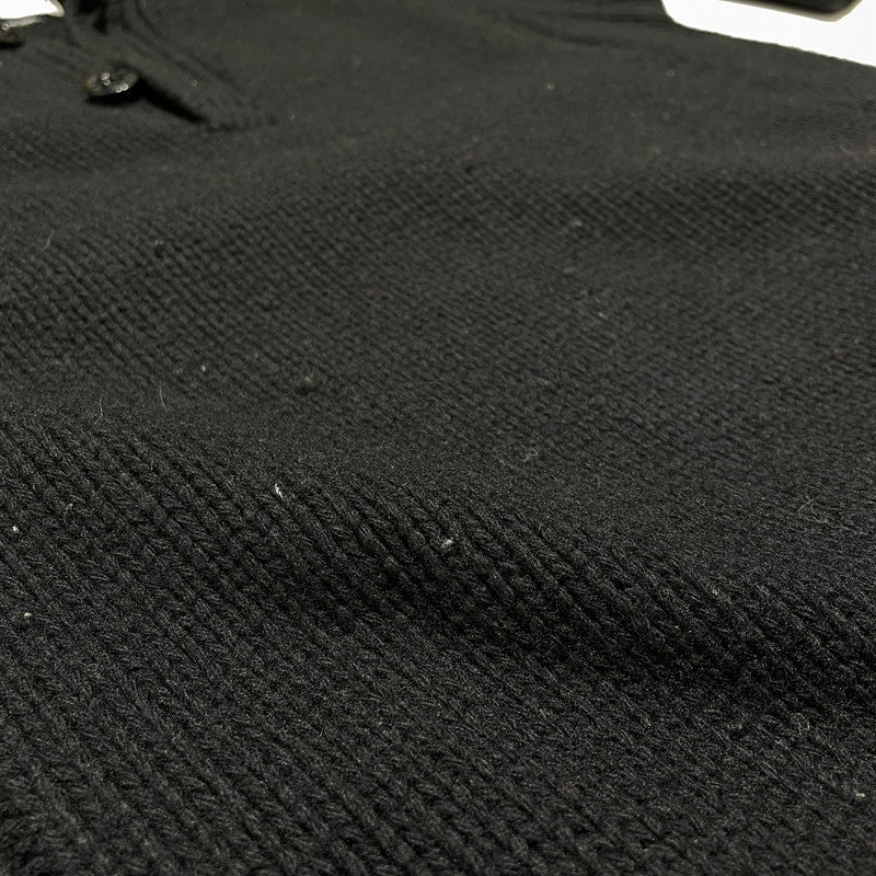【中古品】【メンズ】 STONE ISLAND ストーン アイランド SLEEVE LOGO L/S KNIT POLOSHIRT 袖ロゴ 長袖 ニット ポロシャツ 長袖 トップス 141-260707-sa-07-tei サイズ：M カラー：ブラック 万代Net店