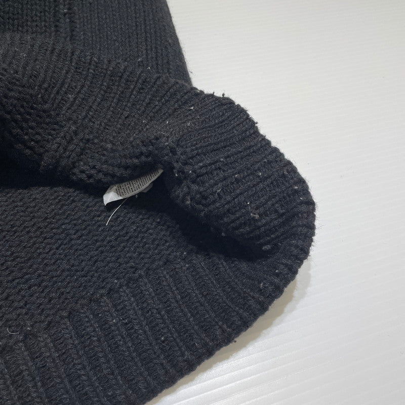 【中古品】【メンズ】 STONE ISLAND ストーン アイランド SLEEVE LOGO L/S KNIT POLOSHIRT 袖ロゴ 長袖 ニット ポロシャツ 長袖 トップス 141-260707-sa-07-tei サイズ：M カラー：ブラック 万代Net店