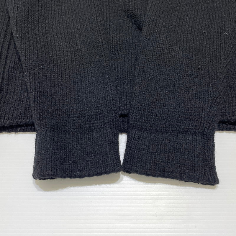 【中古品】【メンズ】 STONE ISLAND ストーン アイランド SLEEVE LOGO L/S KNIT POLOSHIRT 袖ロゴ 長袖 ニット ポロシャツ 長袖 トップス 141-260707-sa-07-tei サイズ：M カラー：ブラック 万代Net店