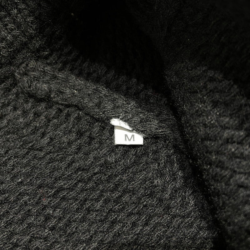 【中古品】【メンズ】 STONE ISLAND ストーン アイランド SLEEVE LOGO L/S KNIT POLOSHIRT 袖ロゴ 長袖 ニット ポロシャツ 長袖 トップス 141-260707-sa-07-tei サイズ：M カラー：ブラック 万代Net店