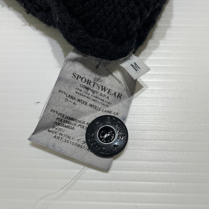 【中古品】【メンズ】 STONE ISLAND ストーン アイランド SLEEVE LOGO L/S KNIT POLOSHIRT 袖ロゴ 長袖 ニット ポロシャツ 長袖 トップス 141-260707-sa-07-tei サイズ：M カラー：ブラック 万代Net店