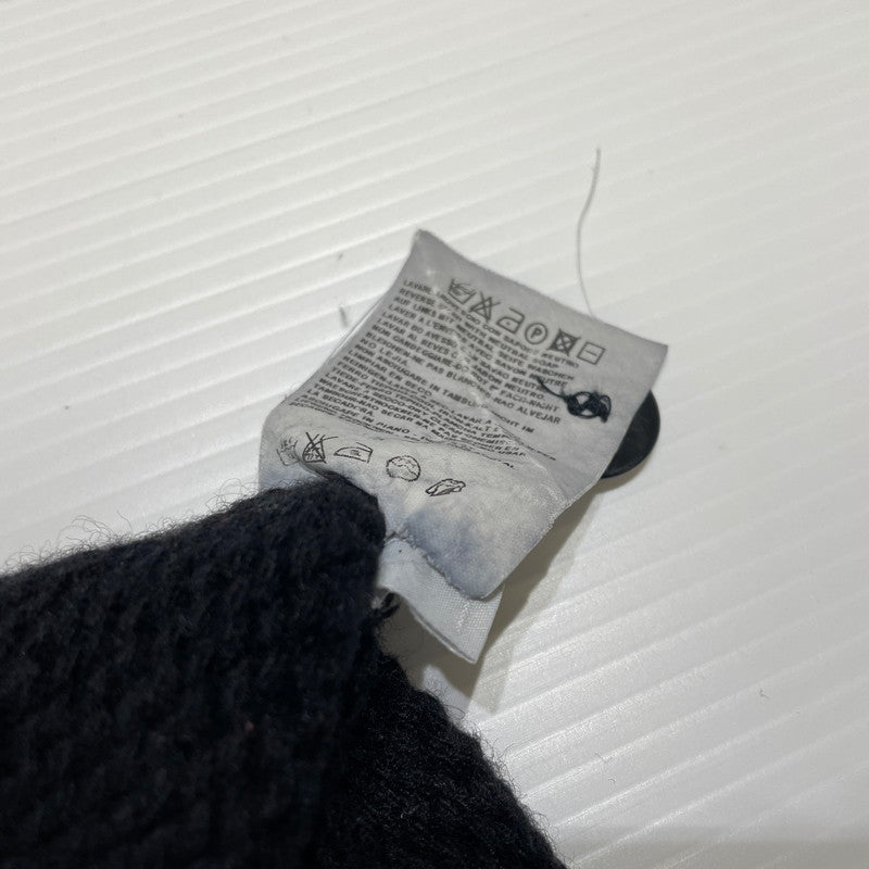 【中古品】【メンズ】 STONE ISLAND ストーン アイランド SLEEVE LOGO L/S KNIT POLOSHIRT 袖ロゴ 長袖 ニット ポロシャツ 長袖 トップス 141-260707-sa-07-tei サイズ：M カラー：ブラック 万代Net店