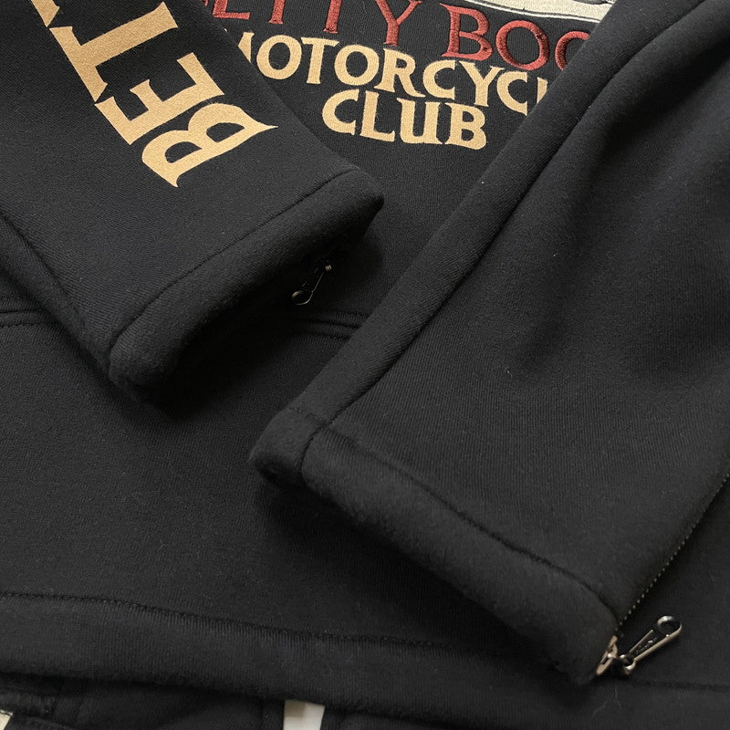 【中古品】【メンズ】 THE BRAVEMAN ザ ブレイブマン × BETTYBOOP ベティ ブープ 別注コラボ BRUSHED BACK 裏ボア アウター 145-260708-sa-09-tei サイズ：L カラー：ブラック 万代Net店