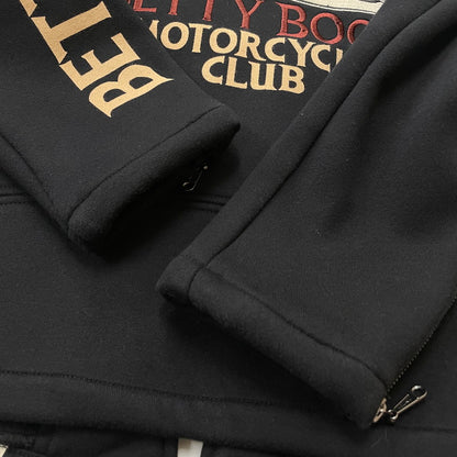 【中古品】【メンズ】 THE BRAVEMAN ザ ブレイブマン × BETTYBOOP ベティ ブープ 別注コラボ BRUSHED BACK 裏ボア アウター 145-260708-sa-09-tei サイズ：L カラー：ブラック 万代Net店
