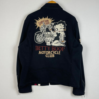 【中古品】【メンズ】 THE BRAVEMAN ザ ブレイブマン × BETTYBOOP ベティ ブープ 別注コラボ BRUSHED BACK 裏ボア アウター 145-260708-sa-09-tei サイズ：L カラー：ブラック 万代Net店