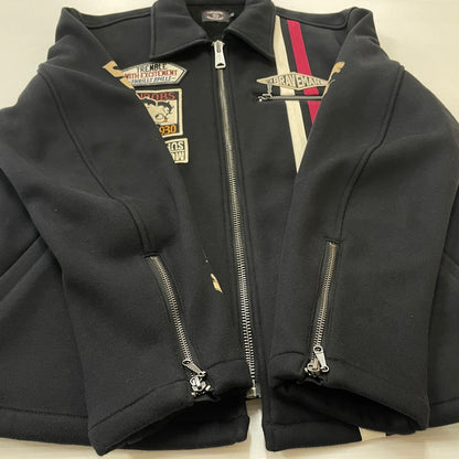 【中古品】【メンズ】 THE BRAVEMAN ザ ブレイブマン × BETTYBOOP ベティ ブープ 別注コラボ BRUSHED BACK 裏ボア アウター 145-260708-sa-09-tei サイズ：L カラー：ブラック 万代Net店