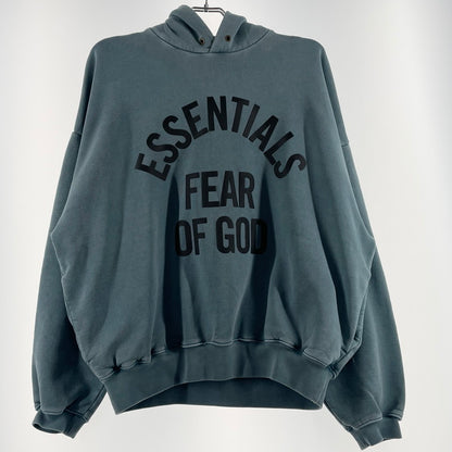 【中古品】【メンズ】 ESSENTIALS エッセンシャルズ COLLEGE LOGO HOODIE "2026" カレッジ ロゴ フーディー 2026年 トップス プルーオーバー パーカー 142-260708-sa-17-tei サイズ：M カラー：ブルー 万代Net店