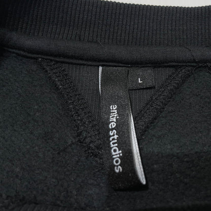 【中古品】【メンズ】 ENTIRE STUDIOS エンタイア スタジオ BOX CREW SWEAT ES2126 P0065 ボックス クルー スウェット トップス トレーナー 140-260708-sa-14-tei サイズ：L カラー：ブラック 万代Net店