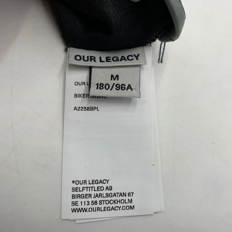【中古品】【メンズ】 OUR REGACY アワーレガシー LEATHER GLOVES A2258BPL レザーグローブ アクセサリー バイカーグローブ 手袋 192-260709-ko-18-tei サイズ：M カラー：グレー 万代Net店