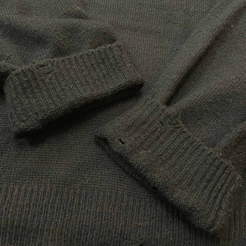 【中古品】【メンズ】 BREATH ブレス SOUTHSIDE CROSS DAMAGE MOHAIR HOODIE BR25AW-N3010 サウスサイド クロス ダメージ モヘア フーディー トップス プルーオーバー パーカー 140-260708-sa-03-tei サイズ：2XL カラー：ブラック 万代Net店