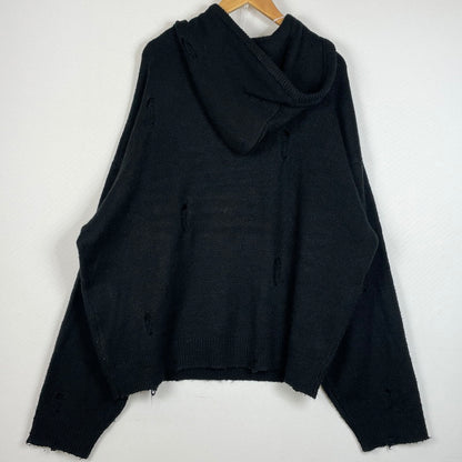【中古品】【メンズ】 BREATH ブレス SOUTHSIDE CROSS DAMAGE MOHAIR HOODIE BR25AW-N3010 サウスサイド クロス ダメージ モヘア フーディー トップス プルーオーバー パーカー 140-260708-sa-03-tei サイズ：2XL カラー：ブラック 万代Net店