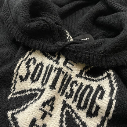 【中古品】【メンズ】 BREATH ブレス SOUTHSIDE CROSS DAMAGE MOHAIR HOODIE BR25AW-N3010 サウスサイド クロス ダメージ モヘア フーディー トップス プルーオーバー パーカー 140-260708-sa-03-tei サイズ：2XL カラー：ブラック 万代Net店