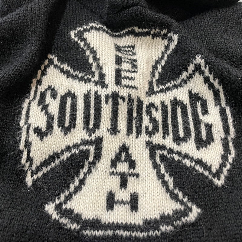 【中古品】【メンズ】 BREATH ブレス SOUTHSIDE CROSS DAMAGE MOHAIR HOODIE BR25AW-N3010 サウスサイド クロス ダメージ モヘア フーディー トップス プルーオーバー パーカー 140-260708-sa-03-tei サイズ：2XL カラー：ブラック 万代Net店