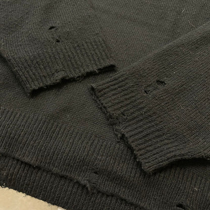 【中古品】【メンズ】 BREATH ブレス SOUTHSIDE CROSS DAMAGE MOHAIR HOODIE BR25AW-N3010 サウスサイド クロス ダメージ モヘア フーディー トップス プルーオーバー パーカー 140-260708-sa-03-tei サイズ：2XL カラー：ブラック 万代Net店
