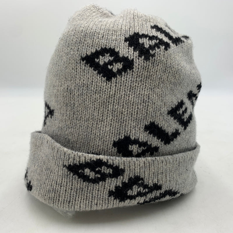 【中古品】【メンズ】 BALENCIAGA バレンシアガ ALLOVER LOGO BEANIE 555277T 1471 オールラヴァー ロゴ ビーニー 帽子 ニットキャップ 185-260709-ko-17-tei カラー：グレー 万代Net店
