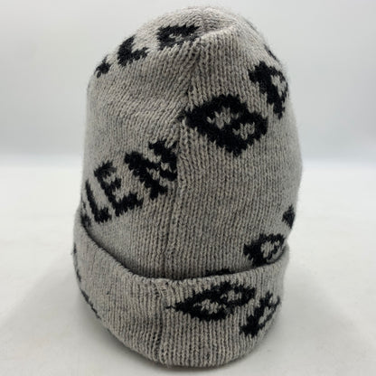 【中古品】【メンズ】 BALENCIAGA バレンシアガ ALLOVER LOGO BEANIE 555277T 1471 オールラヴァー ロゴ ビーニー 帽子 ニットキャップ 185-260709-ko-17-tei カラー：グレー 万代Net店