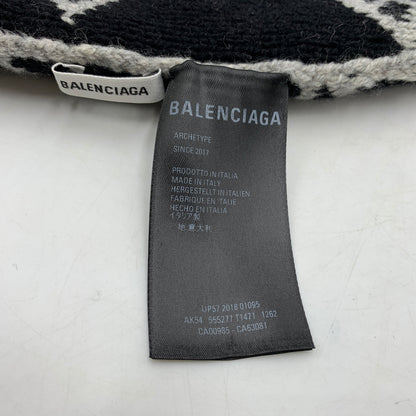 【中古品】【メンズ】 BALENCIAGA バレンシアガ ALLOVER LOGO BEANIE 555277T 1471 オールラヴァー ロゴ ビーニー 帽子 ニットキャップ 185-260709-ko-17-tei カラー：グレー 万代Net店