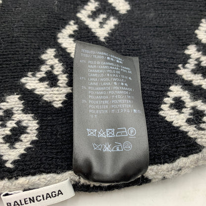 【中古品】【メンズ】 BALENCIAGA バレンシアガ ALLOVER LOGO BEANIE 555277T 1471 オールラヴァー ロゴ ビーニー 帽子 ニットキャップ 185-260709-ko-17-tei カラー：グレー 万代Net店