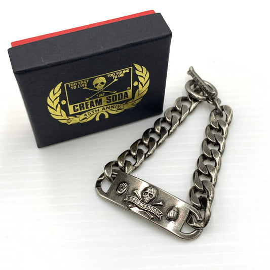 【中古品】【メンズ】 CREAM SODA クリームソーダ 45th ANNIVERSARY BRACELET 45周年 アニバーサリー ブレスレット アクセサリー 192-260710-ko-05-tei カラー：シルバー系(カラー) 万代Net店